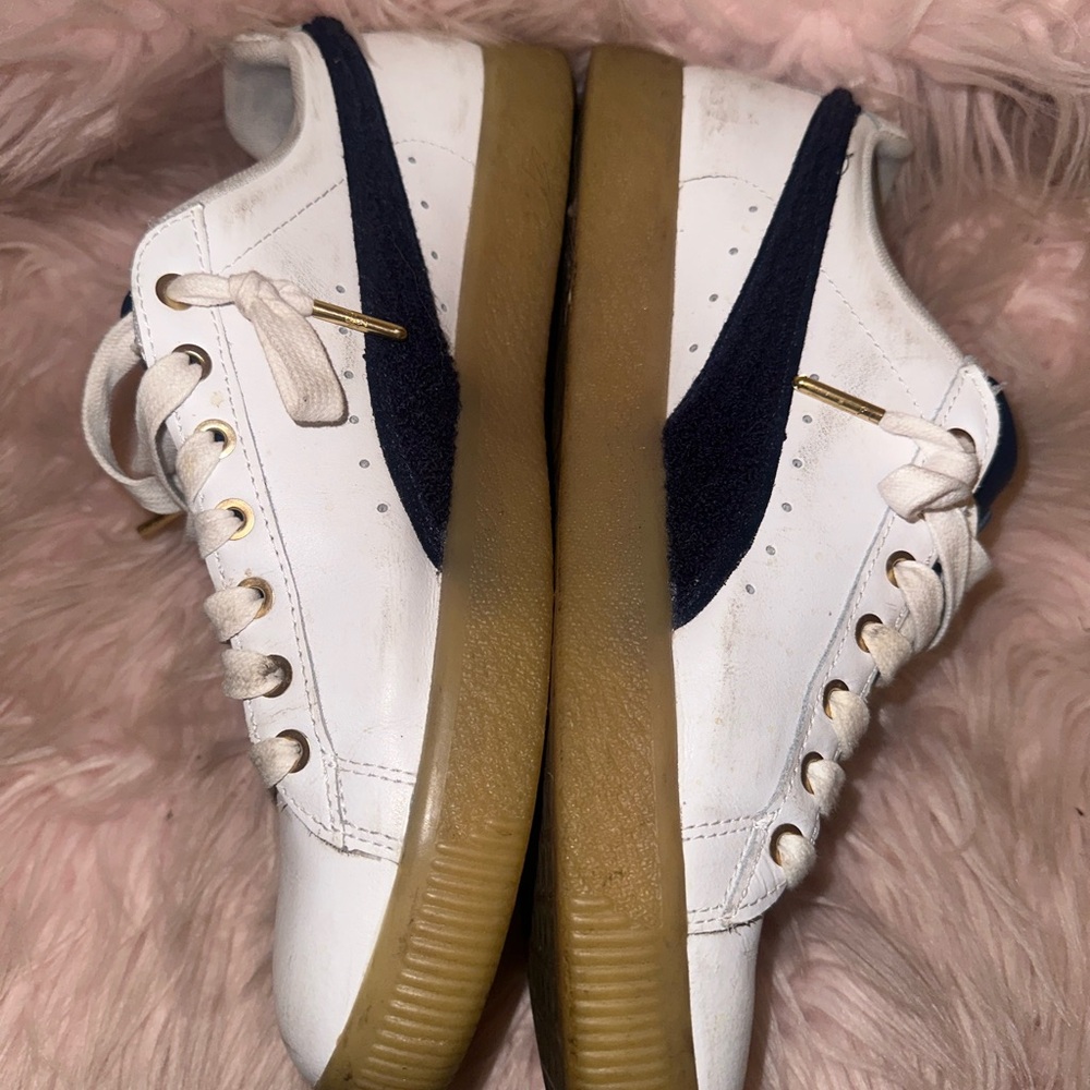 Puma White and Navy Sneakers